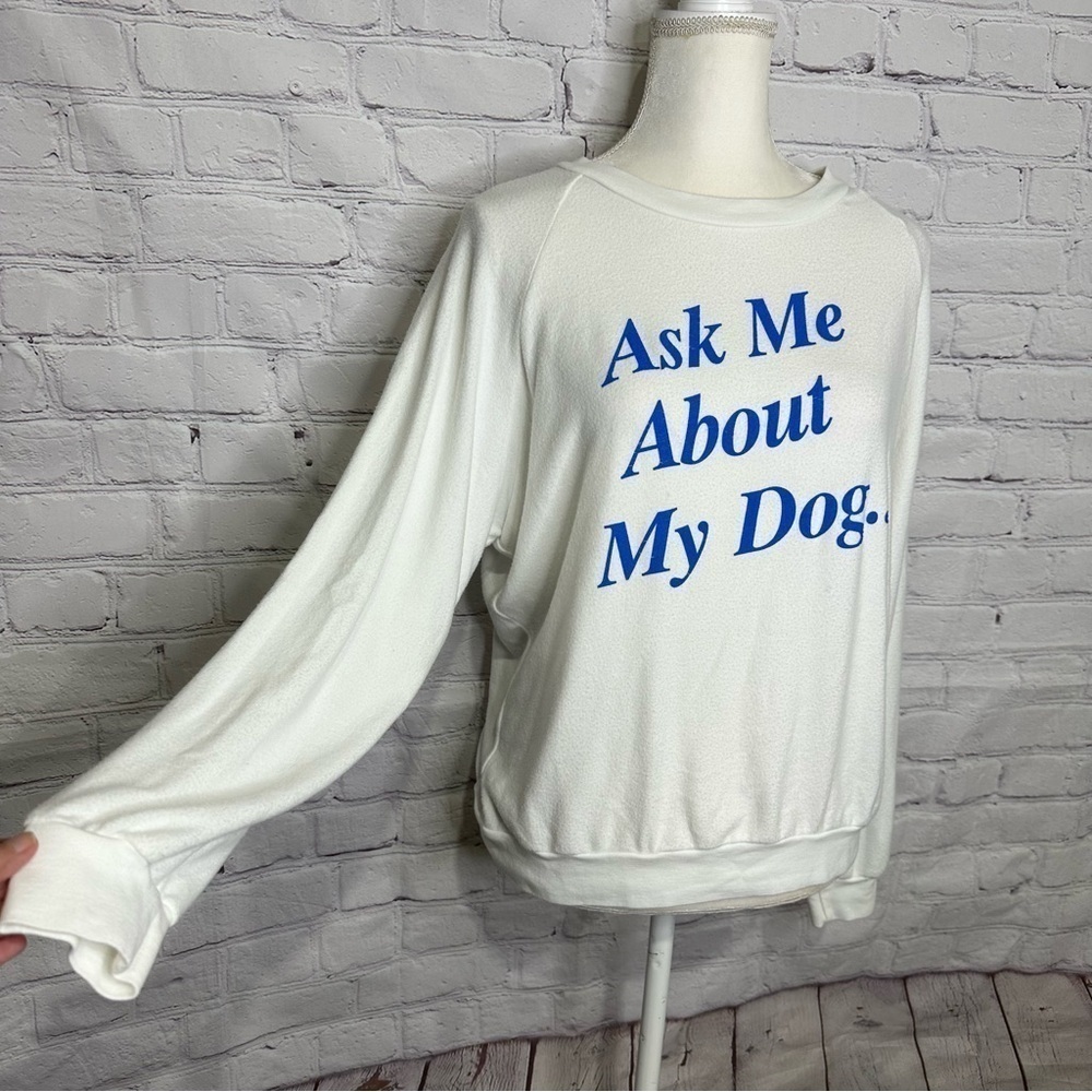 Wildfox Ask Me About My Dog Sweatshirt Jumper - Picture 3 of 11